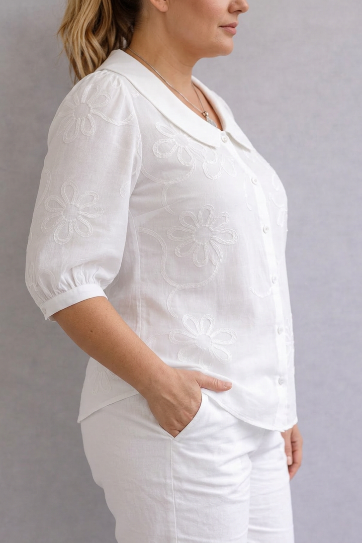 Mireille | Bloes met Bloemenprint