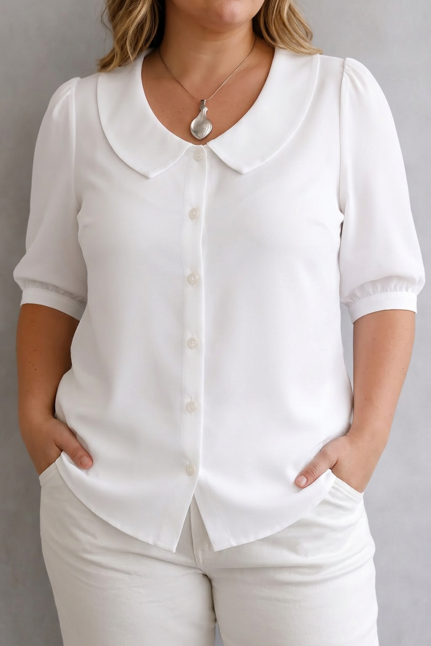 Delphine | Blouse met Kraag