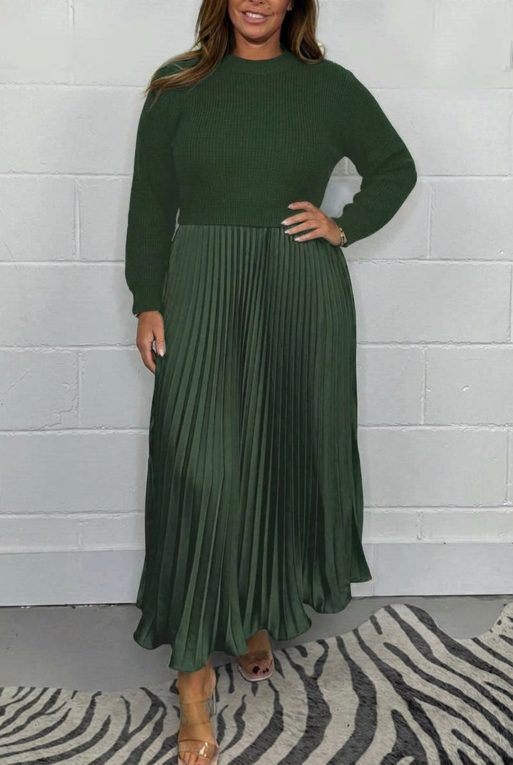 Esmé - Maxi jurk met trui en geplooide rok