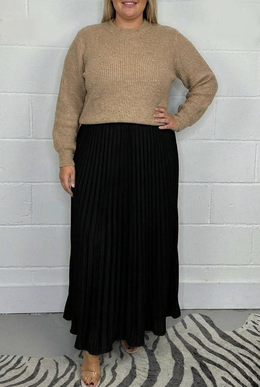 Esmé - Maxi jurk met trui en geplooide rok