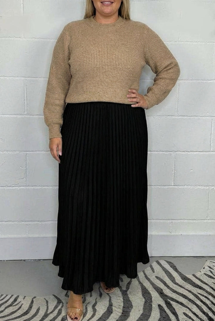 Esmé - Maxi jurk met trui en geplooide rok