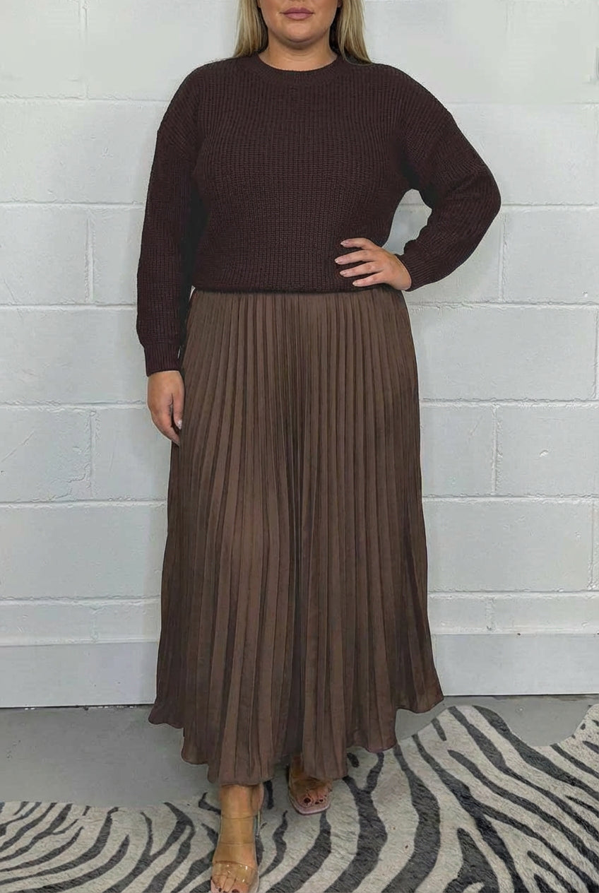 Esmé - Maxi jurk met trui en geplooide rok