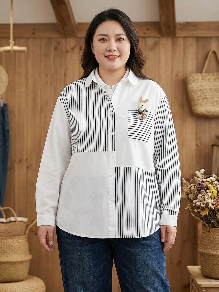 Floriane - Pure Katoenen Dames Digitale Geprinte Shirt