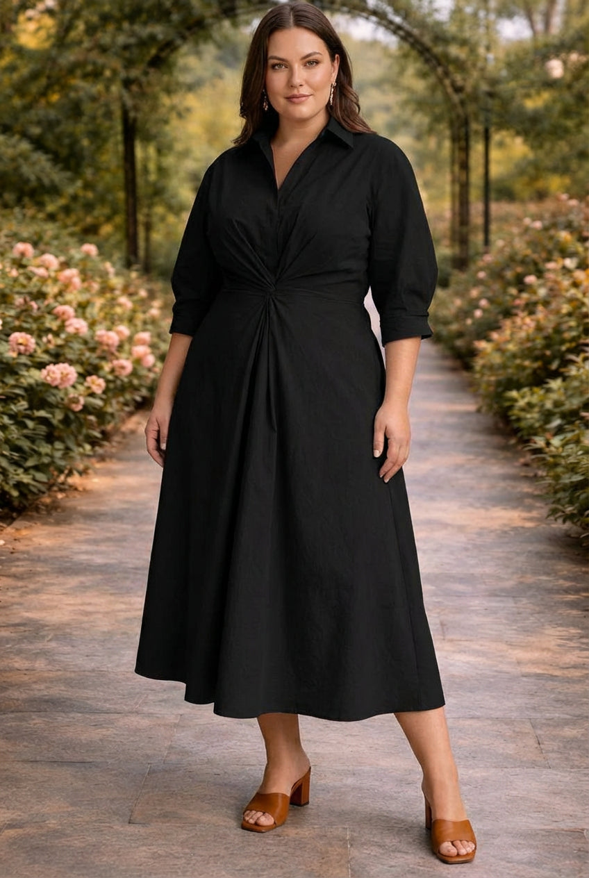 Lottie | Wrap-Front Vloeiende Maxi Jurk