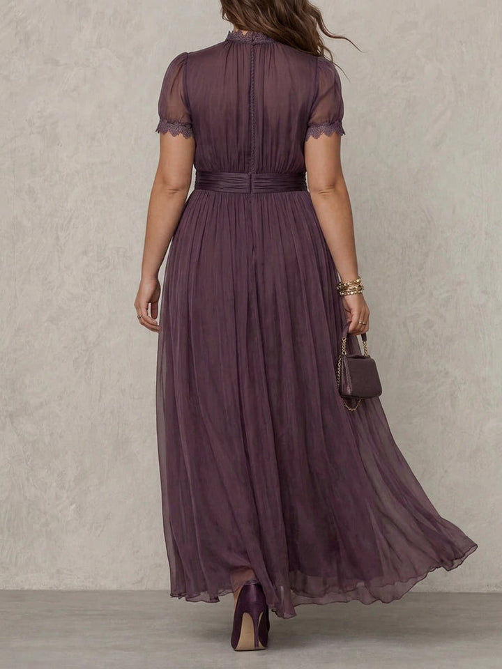 Aveline | Vintage Elegante Chiffon Maxi Jurk