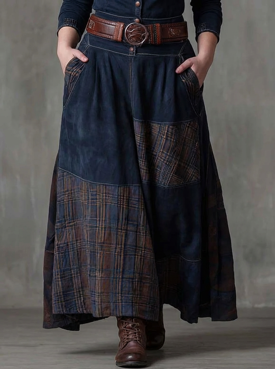 MALI | VINTAGE MARINE RUIT MAXI JURK