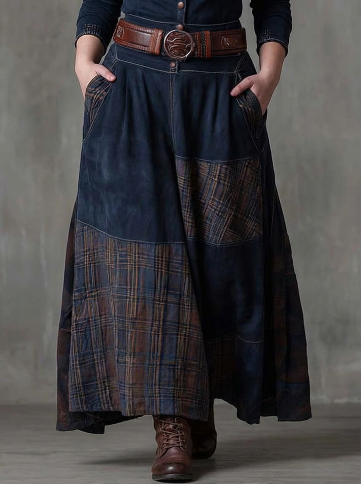 MALI | VINTAGE MARINE RUIT MAXI JURK