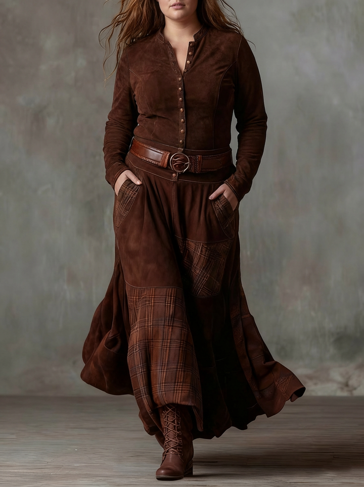 MALI | VINTAGE MARINE RUIT MAXI JURK