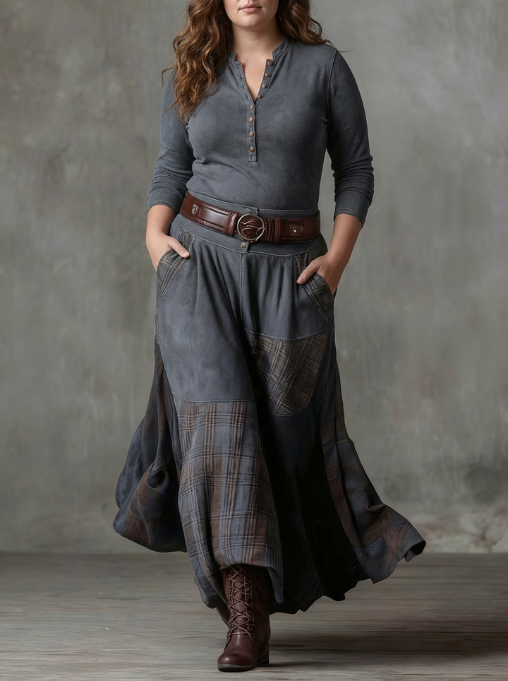 MALI | VINTAGE MARINE RUIT MAXI JURK