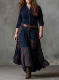 MALI | VINTAGE MARINE RUIT MAXI JURK
