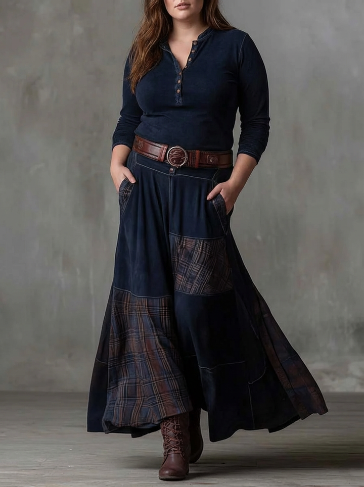 MALI | VINTAGE MARINE RUIT MAXI JURK