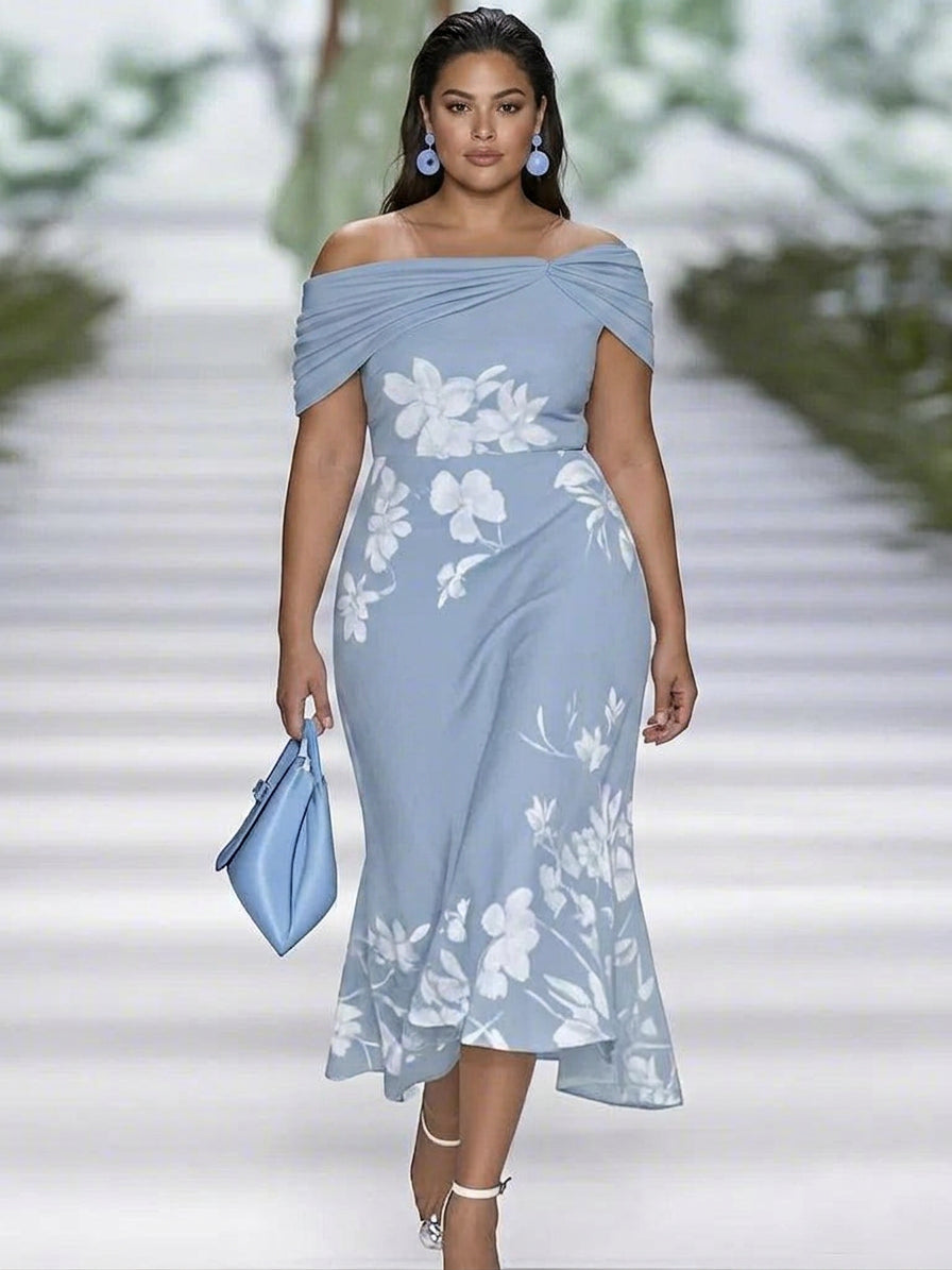 Jolie | Elegante Bloemenprint Jurk