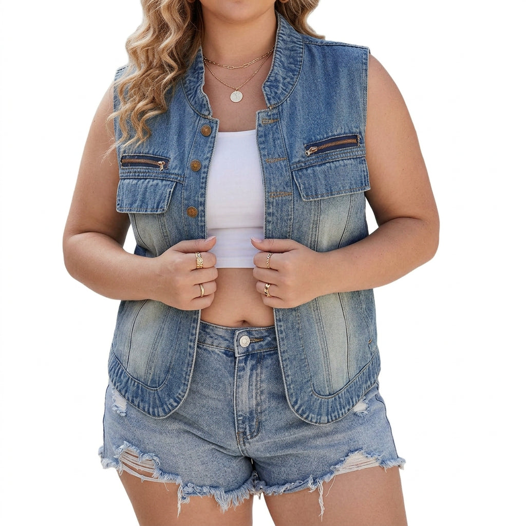 Isadora Denim Jacket Vest