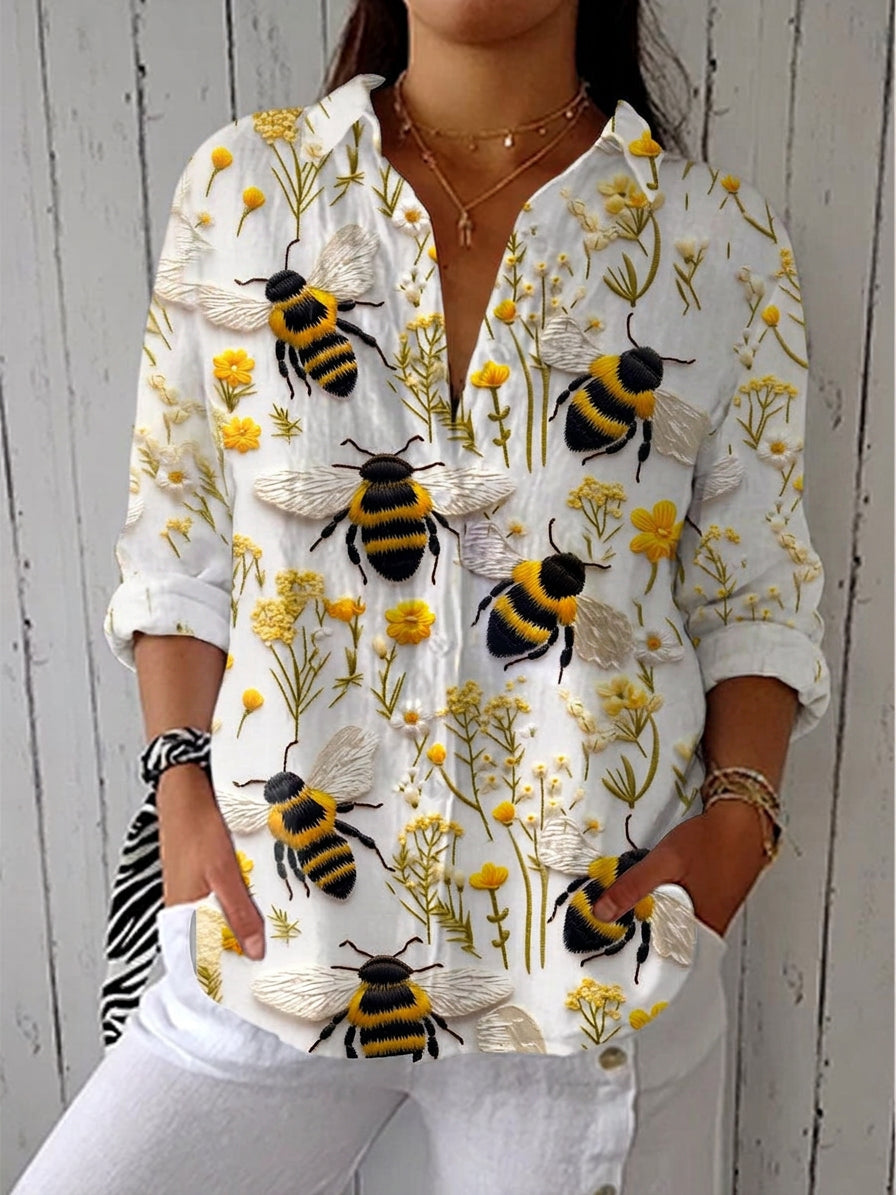 Rosalind – Garden Bee Bloemenblouse