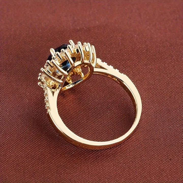 Verena Saphirae Ring | Wit Goud