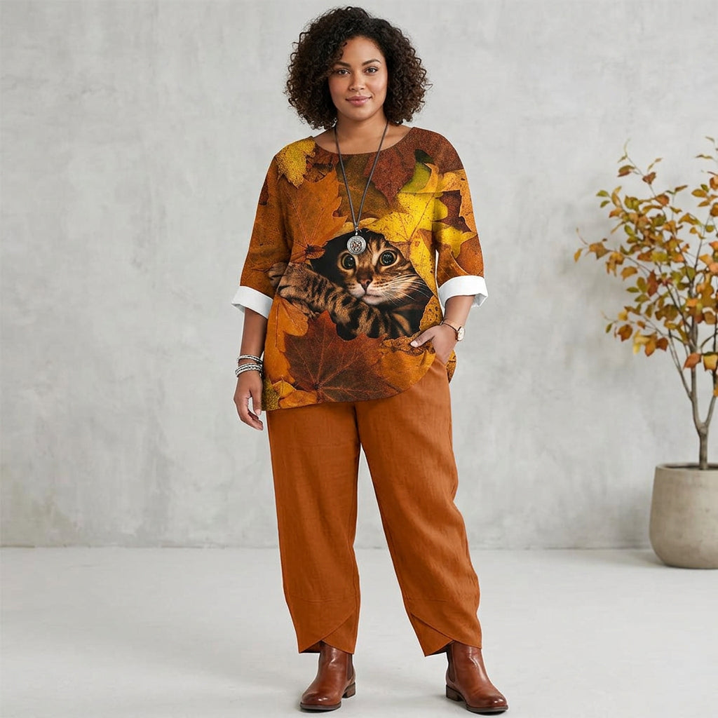 Soraya Gedrukt Set: Moeiteloze Dagelijkse Comfort