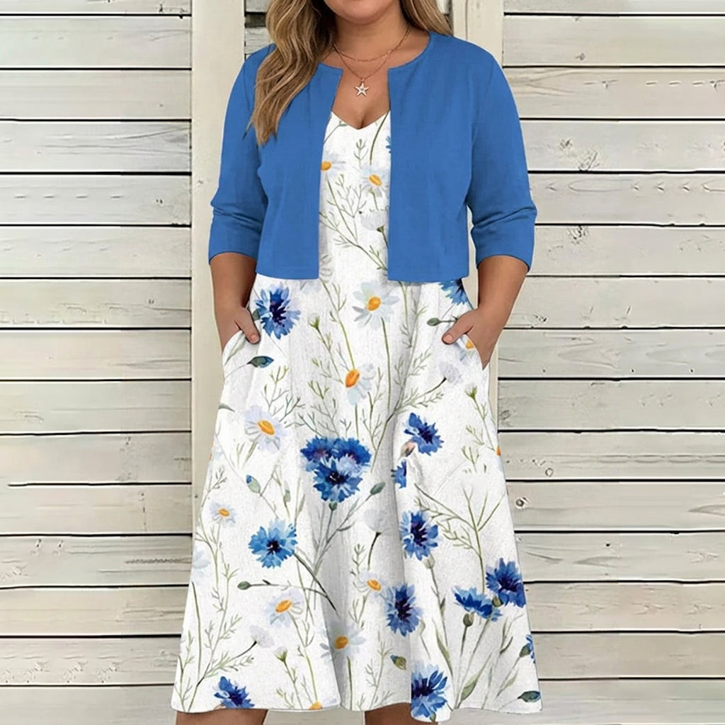 Junia - Bloemenjurk Twee-delige Set
