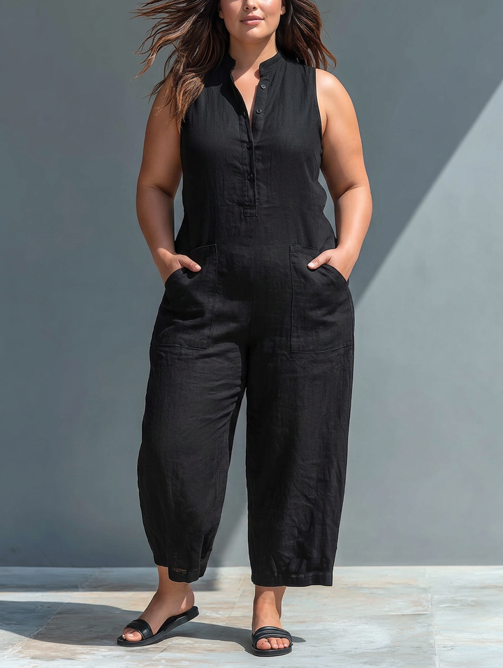 Bria | Jumpsuit Minimalistisch Linnen