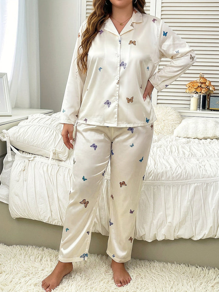 Bria | Bloemen Pyjama Set met Kant