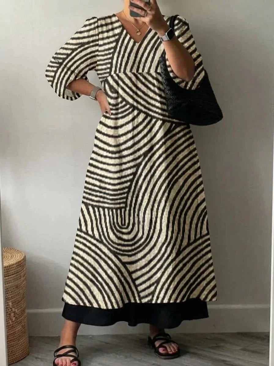 Elegante Geprinte Jurk Karoline