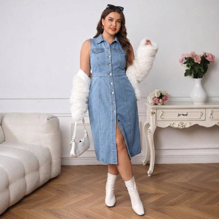 Ottilie Polo Denim Jurk