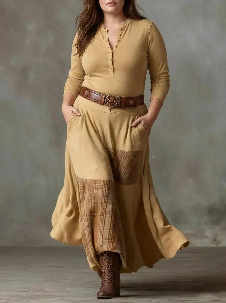 MALI | VINTAGE MARINE RUIT MAXI JURK