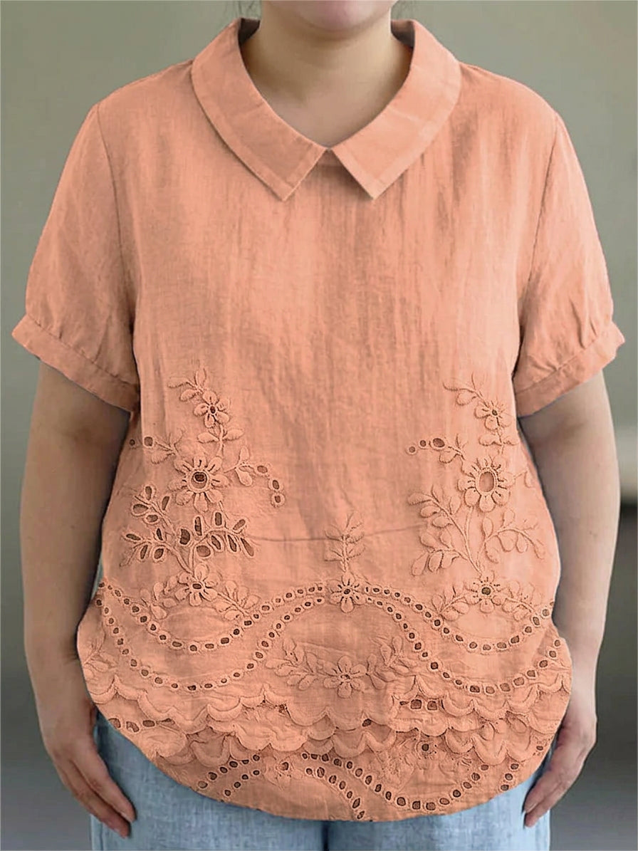 Anaïs | Geborduurde Bloemenblouse