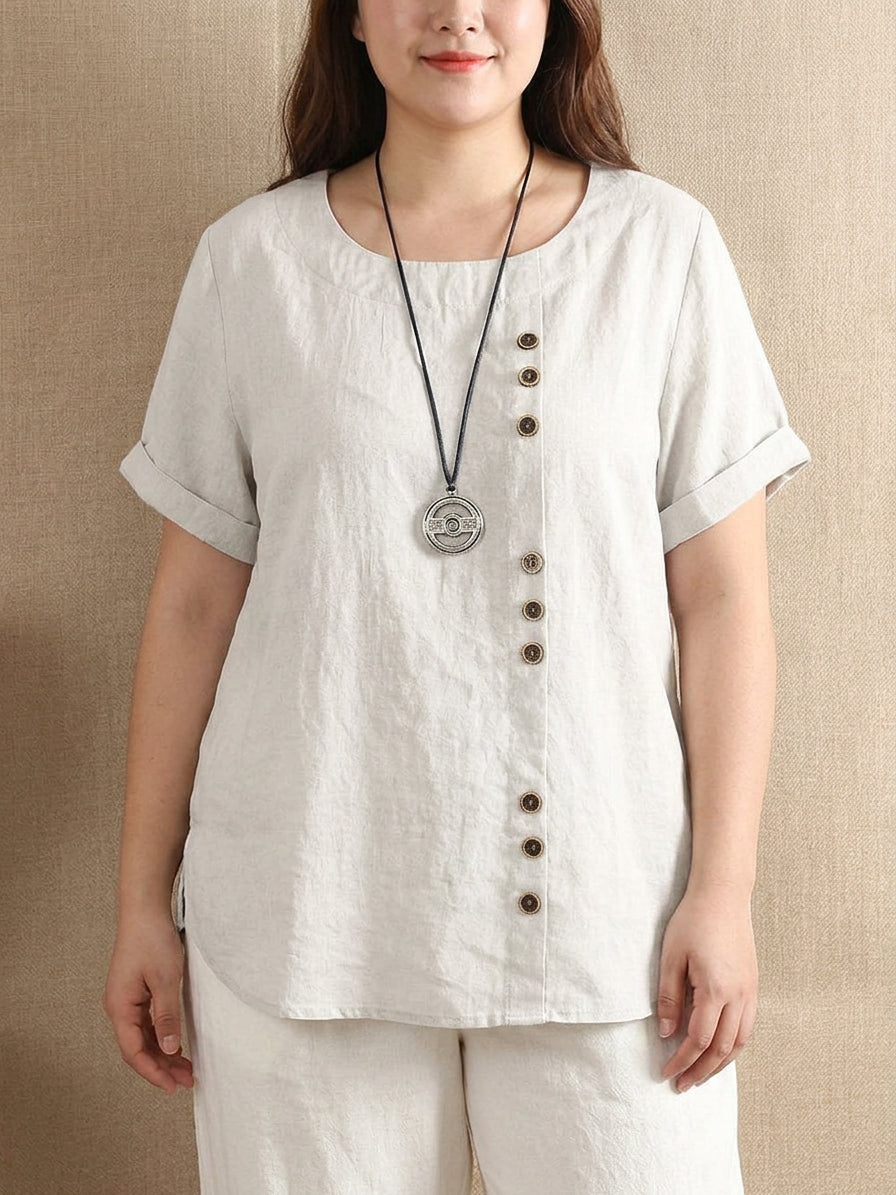 Nadya | Casual Katoenen Blouse