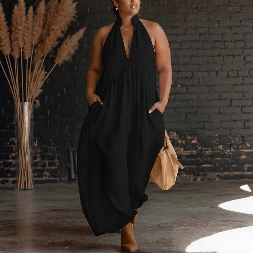 Giselle Mandarin-Kraag Jurk: Moeiteloze Elegante Comfort