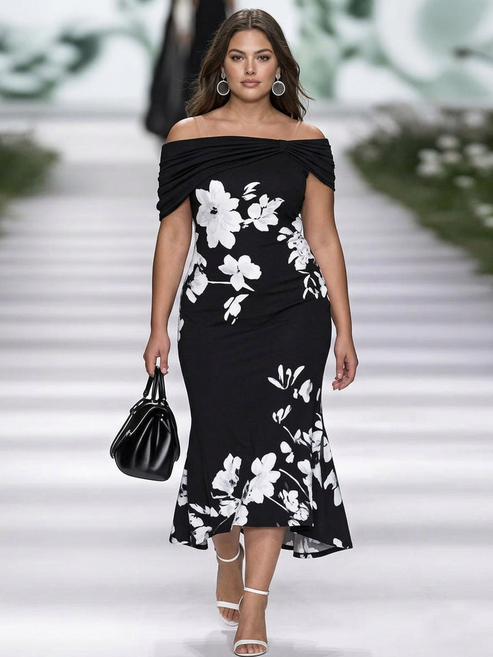 Jolie | Elegante Bloemenprint Jurk