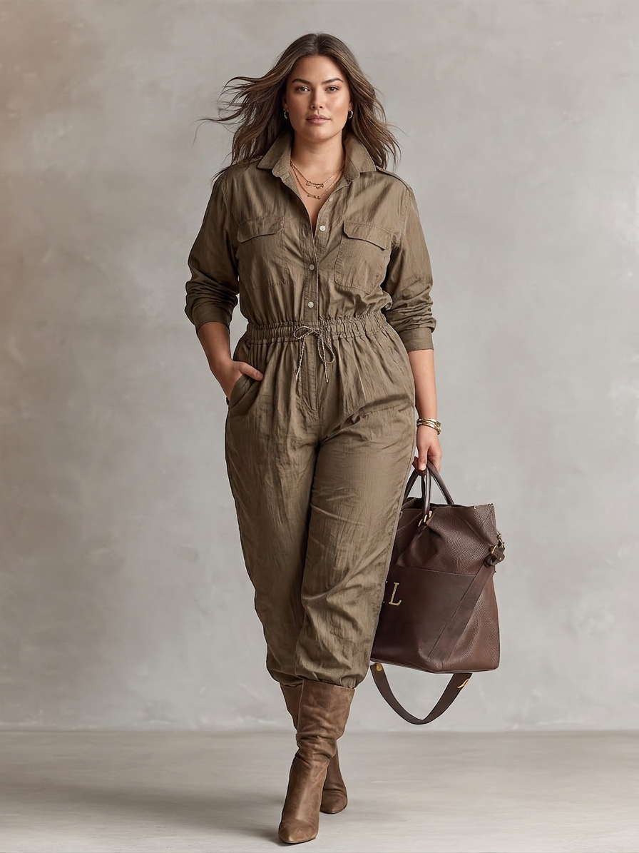 Kaia - Kraagknopen Jumpsuit