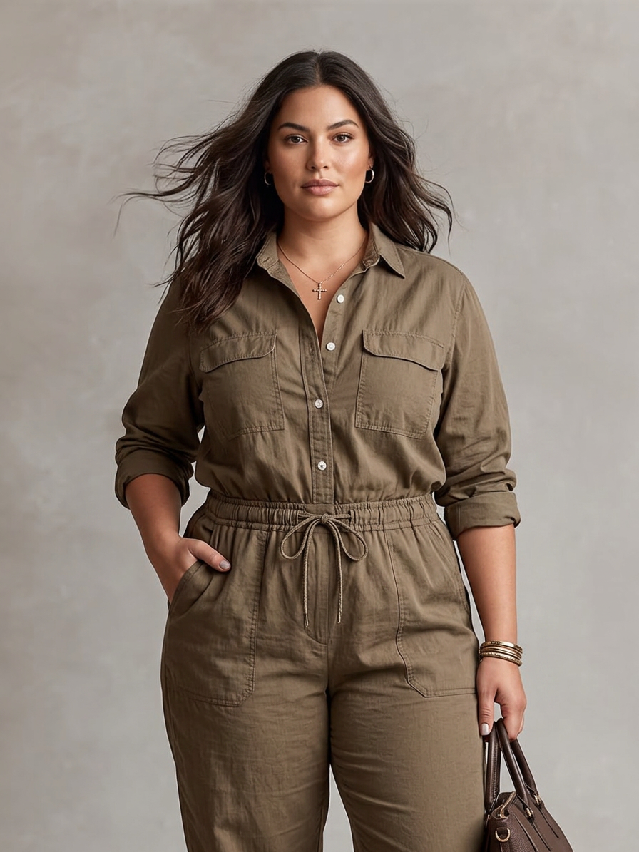 Kaia - Kraagknopen Jumpsuit