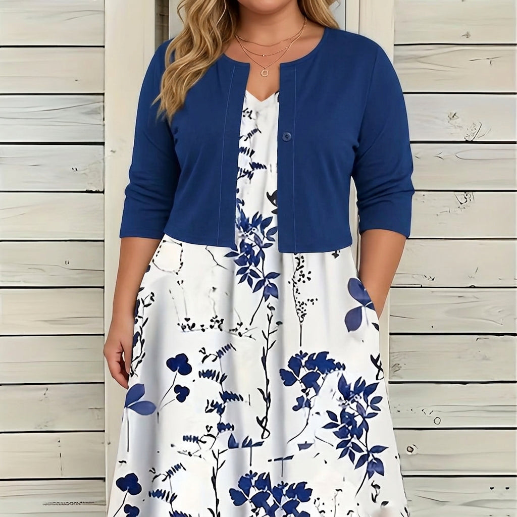 Lowri - Bloemenjurk Twee-Delige Set