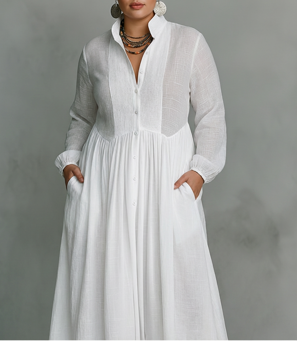 BRIA | MINIMALISTISCH PATCHWORK MAXI JURK