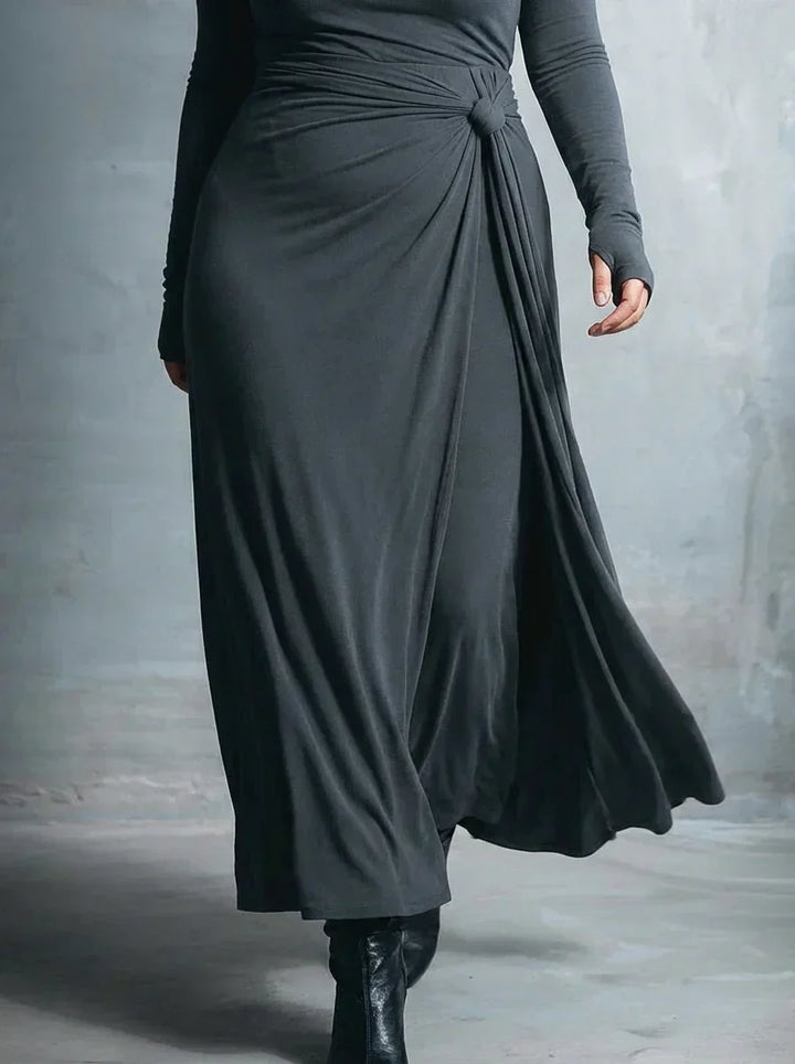 Anaïs ❘ Maxi jurk met zijden knoop