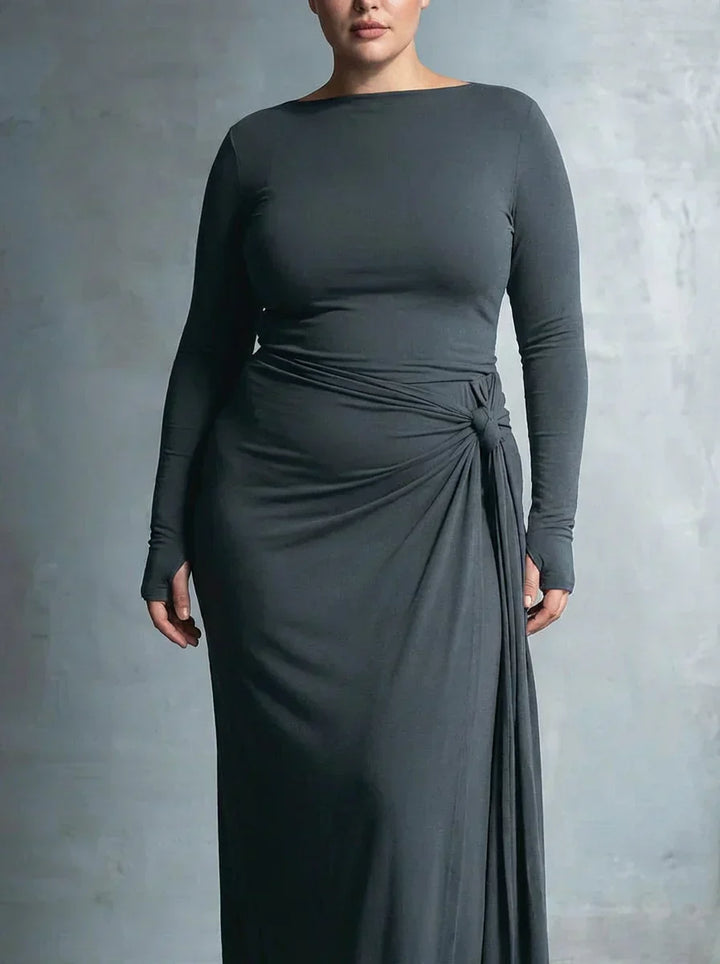 Anaïs ❘ Maxi jurk met zijden knoop