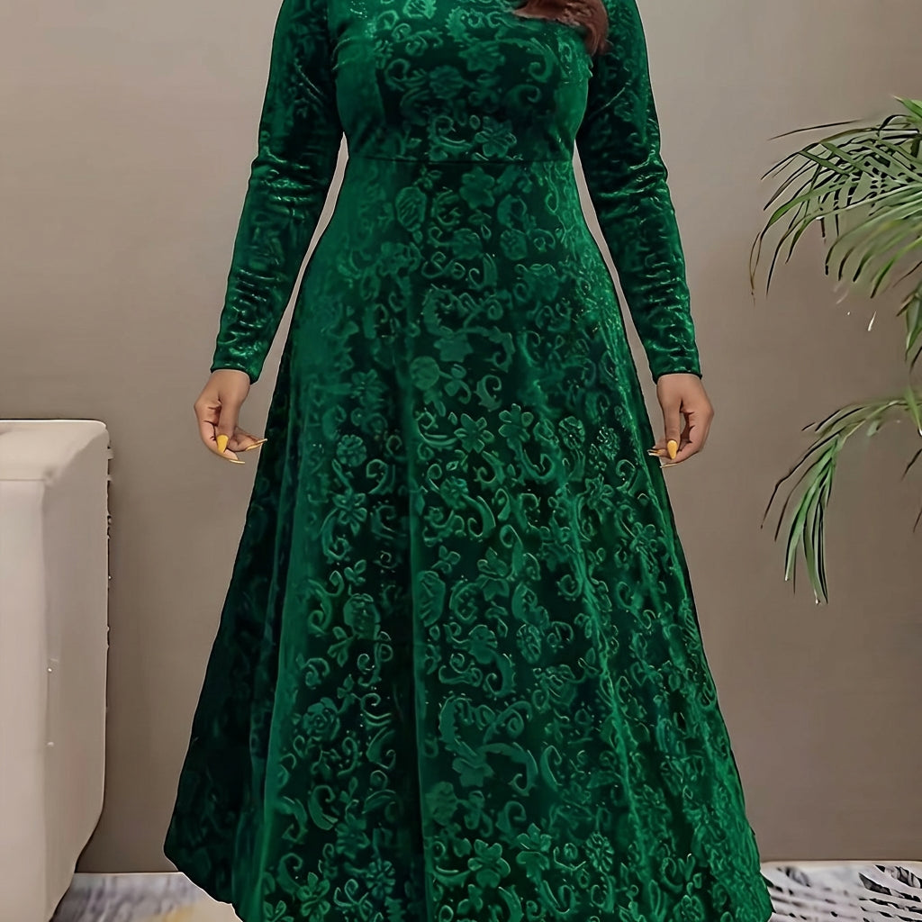 Evadne | Elegante Patroon Maxi Jurk
