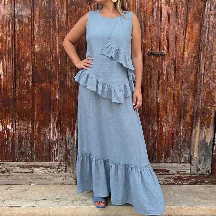 Ingrid Raw-edge Denim Jurk