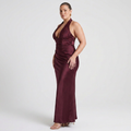 Briar Satijnen Halter Maxi Jurk
