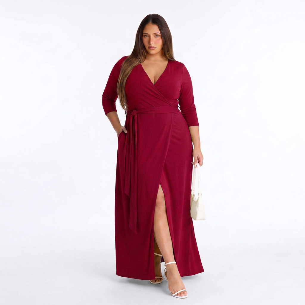Arabella - Elegante Plus Size Jurk met Ceintuur