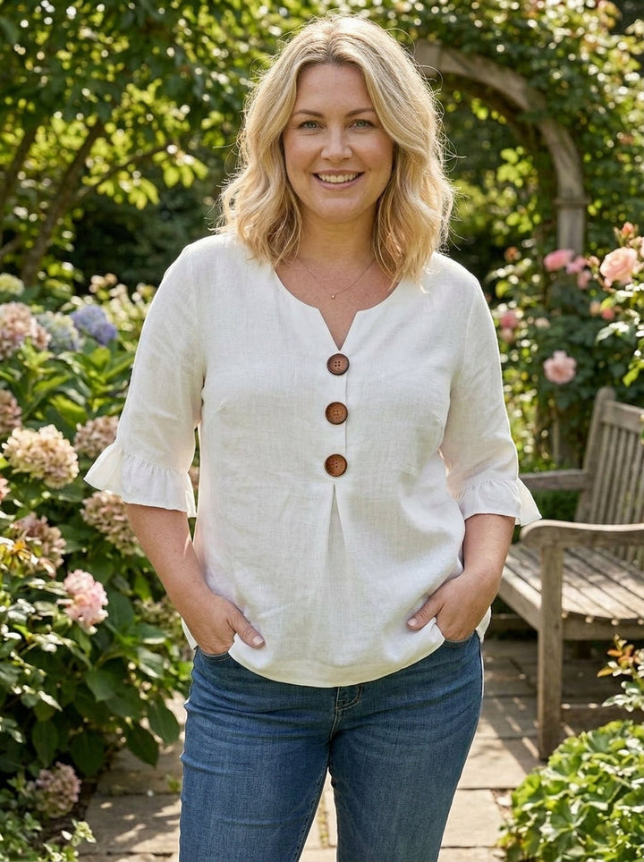 Lottie | Blouse met Pofmouwen