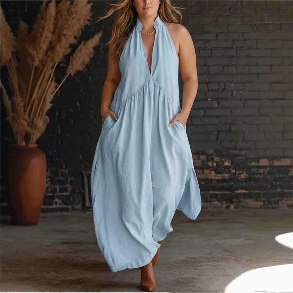 Giselle Mandarin-Kraag Jurk: Moeiteloze Elegante Comfort