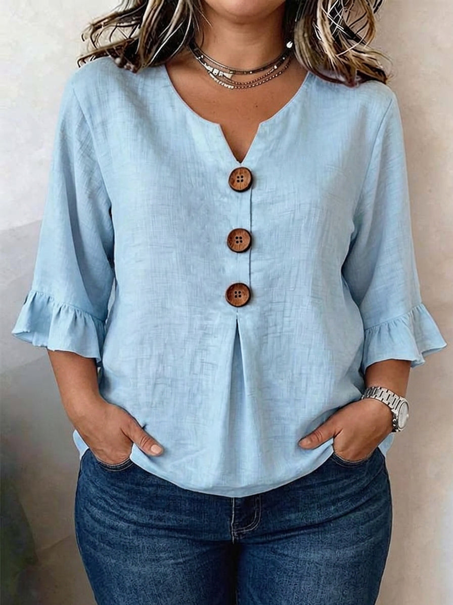 Lottie | Blouse met Pofmouwen
