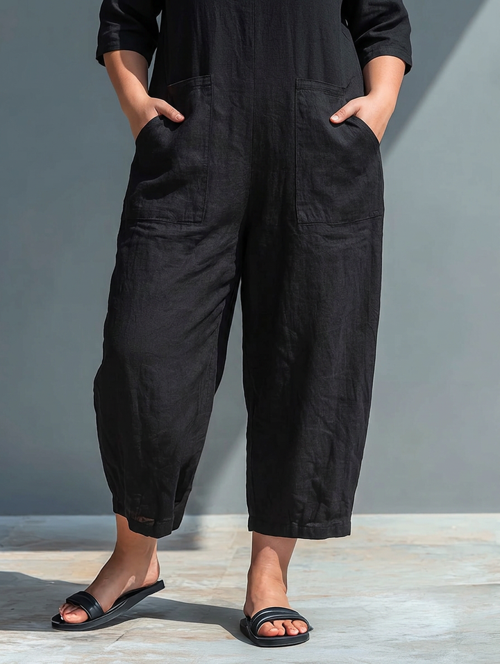 Bria | Jumpsuit Minimalistisch Linnen