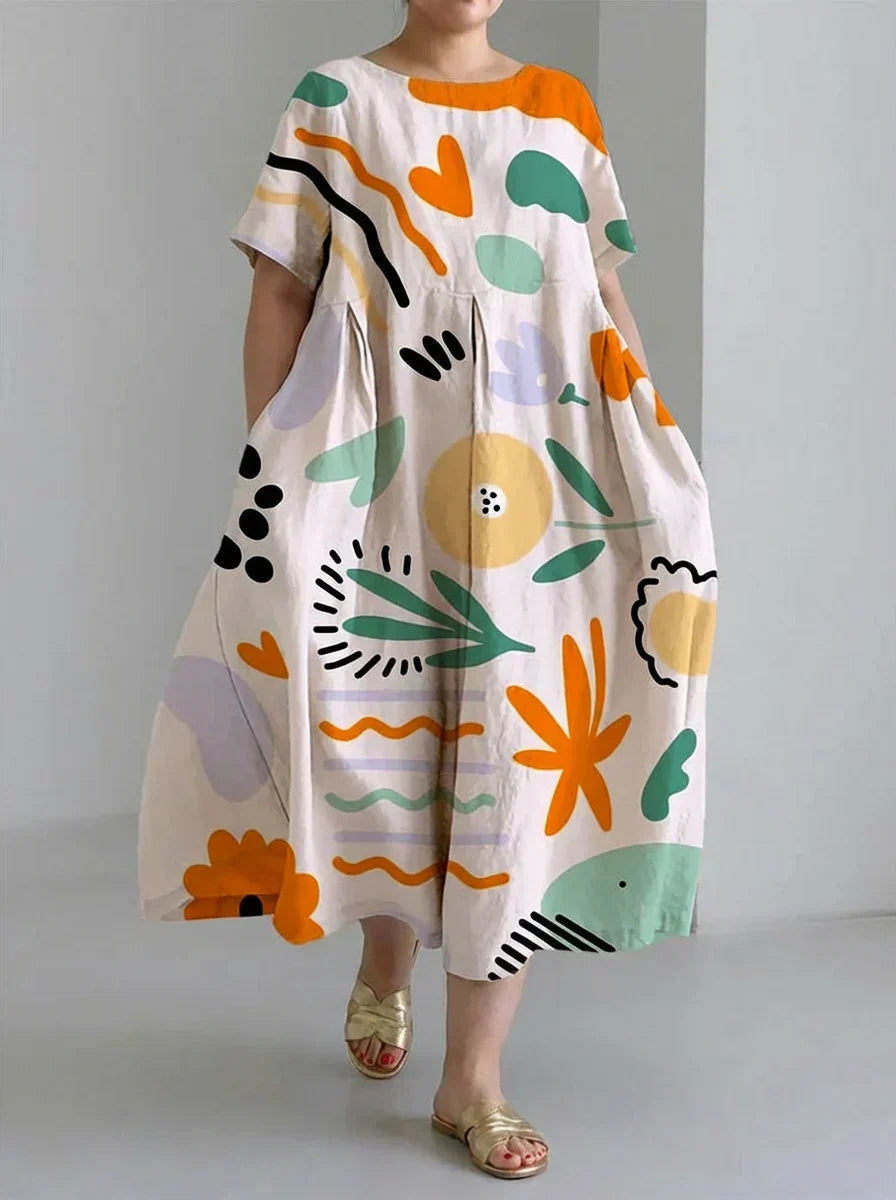 Livia | Elegante Casual Zomer Gedrukte Losse Jurk