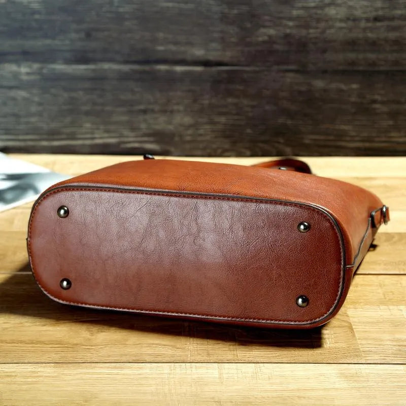 Katya - Vintage Leren Schoudertas