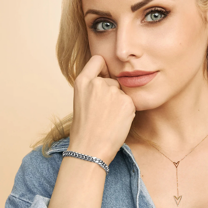Juniper Cubaanse Armband | Wit Goud