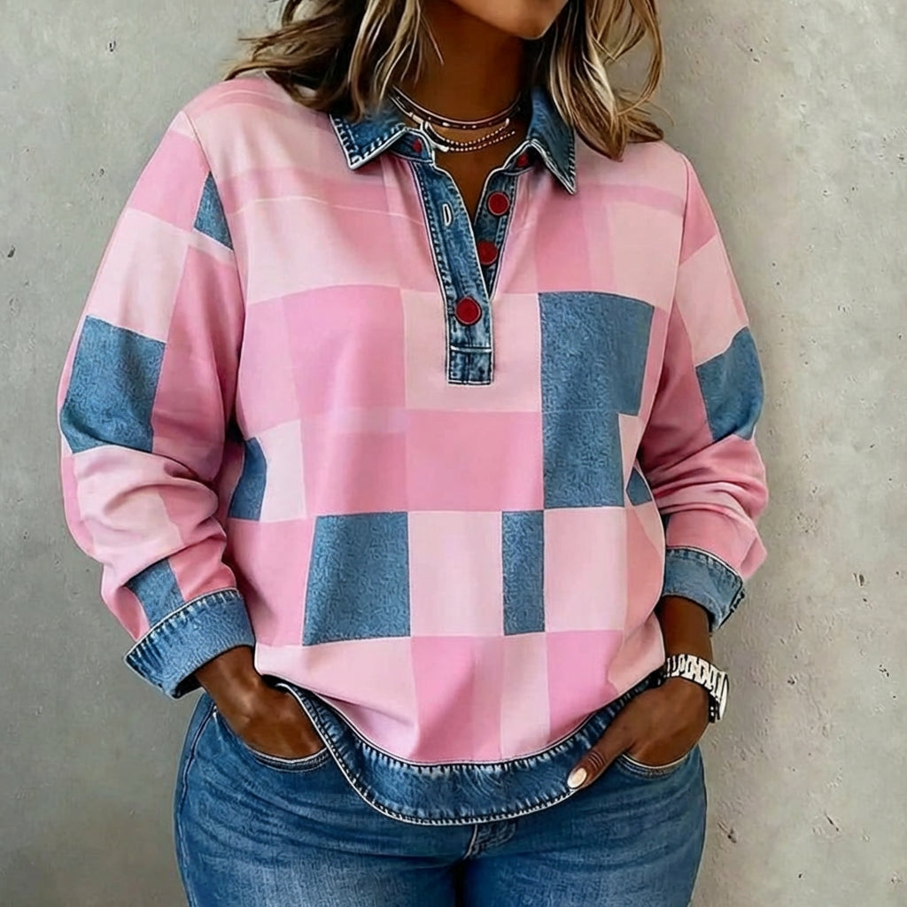 Vintage Geruit Sweatshirt