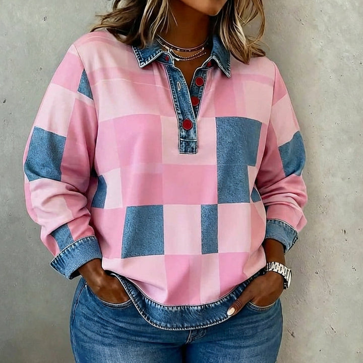 Vintage Geruit Sweatshirt