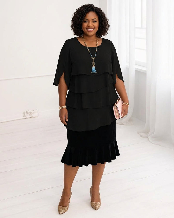 Frankie | Elegante Comfort Ruffle Jurk